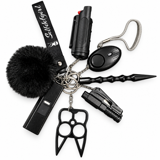 Porte clé anti agression XL selfdefgirl rose ou noir